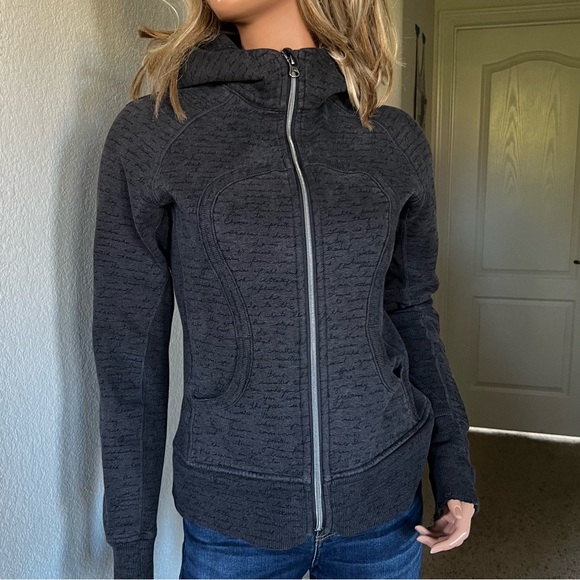 Lululemon Scuba Hoodie Manifesto Script Ghost Black - Picture 9 of 16